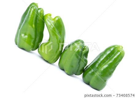 Multiple peppers white background 73408574