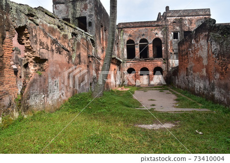 Dhaka, Bangladesh, Ancient Gao, Panam Nogol, an old millionaire residential area, abandoned old residence 73410004
