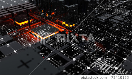Abstract Central Computer Processors Concept.... - Stock Illustration ...