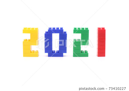 2021 lego blocks on white background 2021 lego blocks on white background 73410227