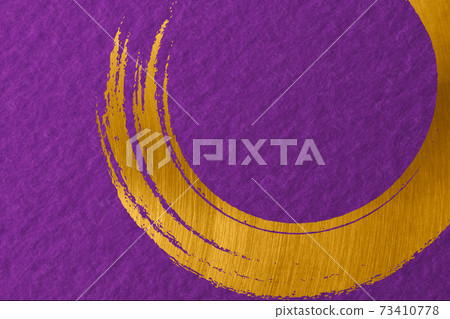 Illustration material Background material Japanese style Japanese paper Brush calligraphy Purple gold 73410778