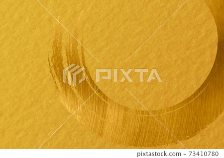 Illustration material Background material Japanese style Japanese paper Brush calligraphy Gold 73410780