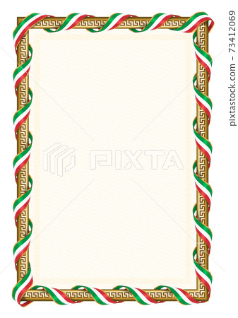 Vertical frame and border with Italy flag Vertical frame and border with Italy flag 73412069