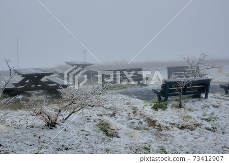 屬於亞熱帶,山上雪景,在合歡山台灣 屬於亞熱帶,山上雪景,在合歡山台灣 73412907