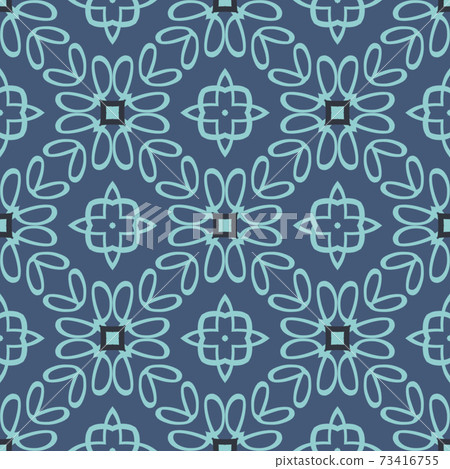 Indigo blue hand drawn seamless pattern. seamless denim pattern 73416755