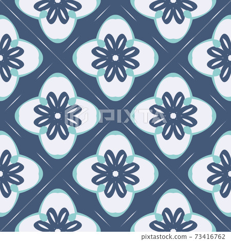 Indigo blue hand drawn seamless pattern. seamless denim pattern 73416762