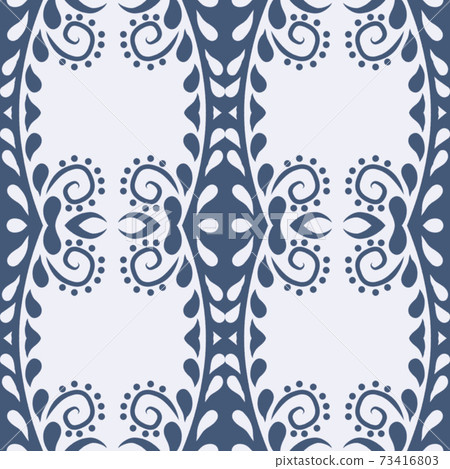 Indigo blue hand drawn seamless pattern. seamless denim pattern 73416803