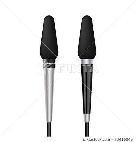 Realistic microphones vector illustration isolated on white Realistic microphones vector illustration isolated on white 73416849