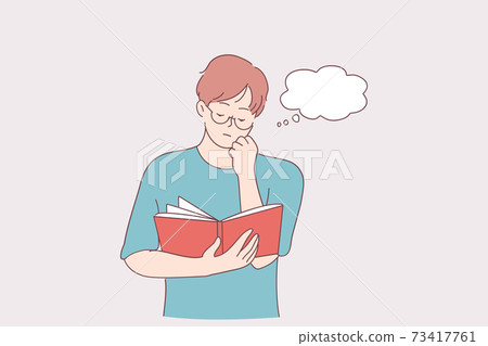 Reading, concentration, hobby concept 73417761