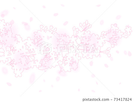 Fantastic cherry blossom illustration 73417824