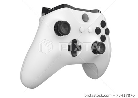 Realistic video game controller isolated on white with clipping path. 73417870