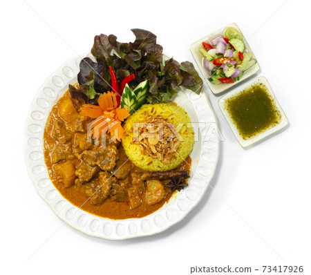 Beef Curry Massaman with Biryani Rice 73417926