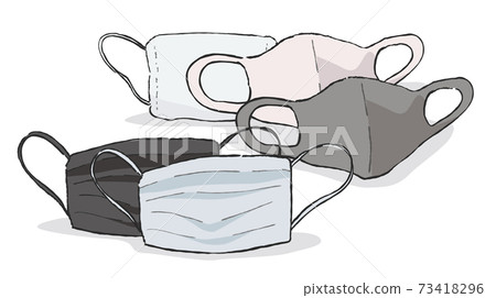 總結各種口罩的插圖 73418296