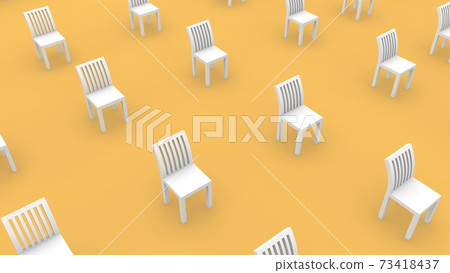 Chairs in distance.Social distancing concept Chairs in distance.Social distancing concept 73418437