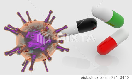 Concept of virus and capsules 73418440