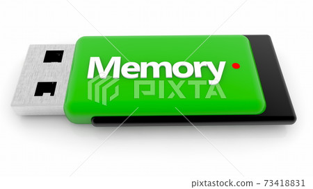 USB flash drive with memory concept USB flash drive with memory concept 73418831