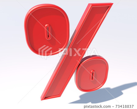 Percent sign in red color 73418837