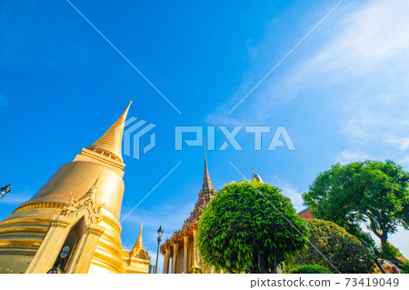 Wat Phra Kaew emerald buddhist temple at Bangkok 73419049