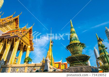 Wat Phra Kaew emerald buddhist temple at Bangkok 73419052