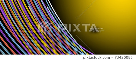 Abstract colorful lines vector background. Internet, big data and technology connections concept, abstract template 73420095