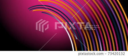 Abstract colorful lines vector background. Internet, big data and technology connections concept, abstract template 73420132