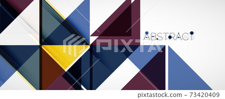 Geometric abstract background. Techno color triangle shapes. Vector illustration for covers, banners, flyers and posters and other designs Geometric abstract background. Techno color triangle shapes. Vector illustration for covers, banners, flyers and posters and other designs 73420409