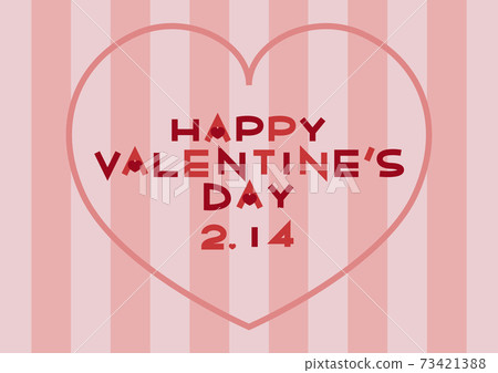 Valentine's Day Valentine's Day heart and stripe illustration Valentine's Day Valentine's Day heart and stripe illustration 73421388