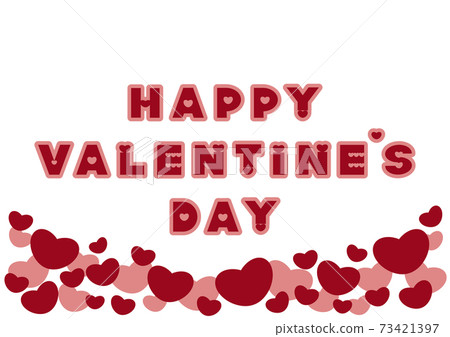 Valentine's Day Heart logo and frame illustration 73421397