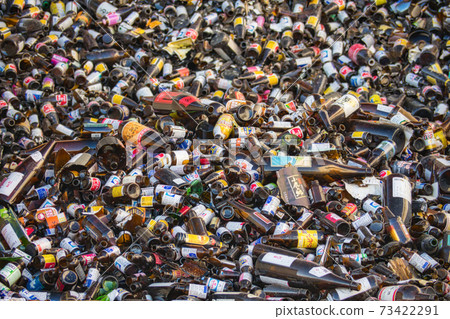 Empty brown bottle collection 73422291