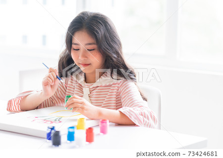 Kid drawing Kid drawing 73424681