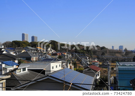 January Kokubunji 70 Kokubunji Cliff Line (Kokubunji Station direction-Musashino Koganei Station direction), Tsuka trace view north of Nanji 73424780
