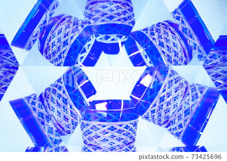 Kiriko glass, horizontal, kaleidoscope 1 Kiriko glass, horizontal, kaleidoscope 1 73425696
