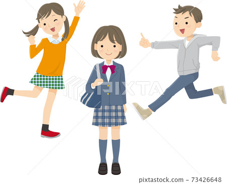 3 junior high school boys and girls 3 junior high school boys and girls 73426648