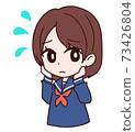 High school girls sweat 73426804
