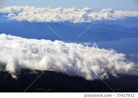 Object of worship and source of art-superb view of Mt. Fuji 5th station 73427932
