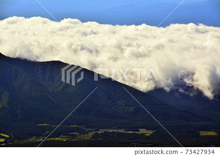 Object of worship and source of art-superb view of Mt. Fuji 5th station 73427934