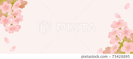 水彩風格櫻花橫幅背景圖 水彩風格櫻花橫幅背景圖 73428895
