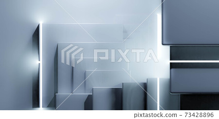 abstract white grey band black futuristic geometric shapes 3d render illustration abstract white grey band black futuristic geometric shapes 3d render illustration 73428896
