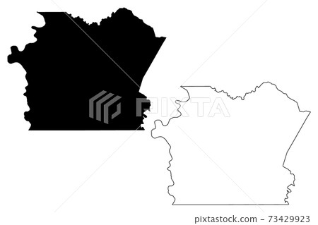 Fayette County, Commonwealth of Pennsylvania (U.S. county, United States of America, USA, U.S., US) map vector illustration, scribble sketch Fayette map 73429923