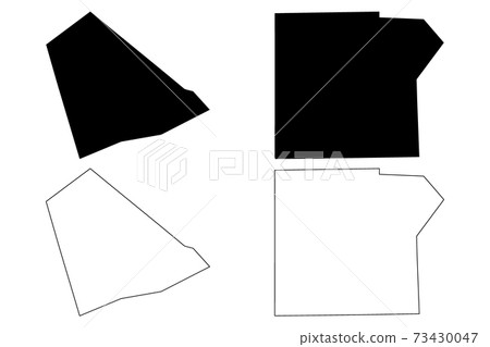Lebanon and Lawrence County, Commonwealth of Pennsylvania (U.S. county, United States of America, USA, U.S., US) map vector illustration, scribble sketch map 73430047