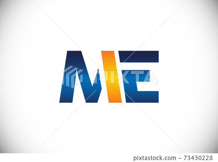 Initial Monogram Letter M E Logo Design Vector Template. M E Letter Logo Design 73430228