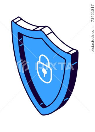Shield isometric icon isolated vector illustration - Stock Illustration ...