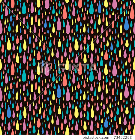 Seamless pattern with colored drops on a dark... - Stock Illustration ...