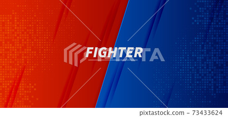 Versus vs fight battle red and blue background screen design. 73433624