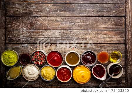Set of different dip sauces Set of different dip sauces 73433860