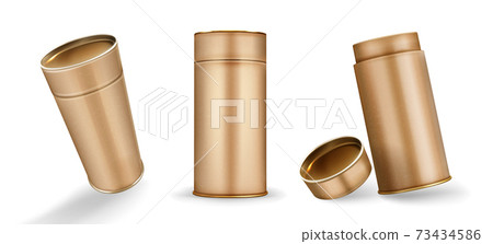 Download Kraft Tube Boxes Mockup Closed And Open Pack Stock Illustration 73434586 Pixta