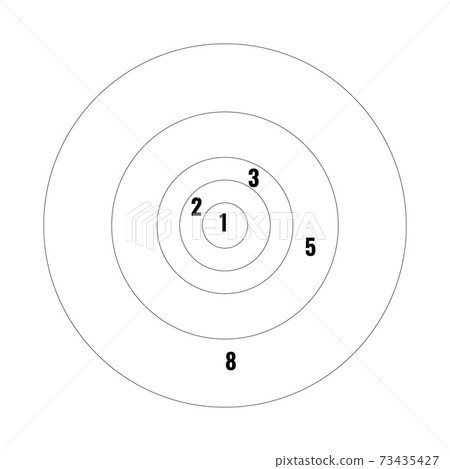Golden section ratio or proportion circles. Harmonious concept with circles. Vector Illustration.. Golden section ratio or proportion circles. Harmonious concept with circles. Vector Illustration.. 73435427