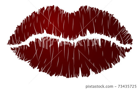 Vector lips in graphic style. Digital art Vector lips in graphic style. Digital art 73435725