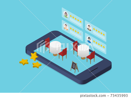 Illustration material of restaurant reviews, reviews, evaluations 73435993