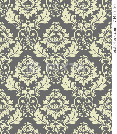 Wallpaper in the style of Baroque. Seamless vector Wallpaper in the style of Baroque. Seamless vector 73436156